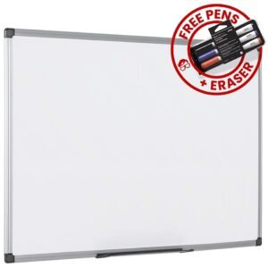 032752 Bi Office Non-Magnetic Drywipe Whiteboards + FREE Pens & Eraser