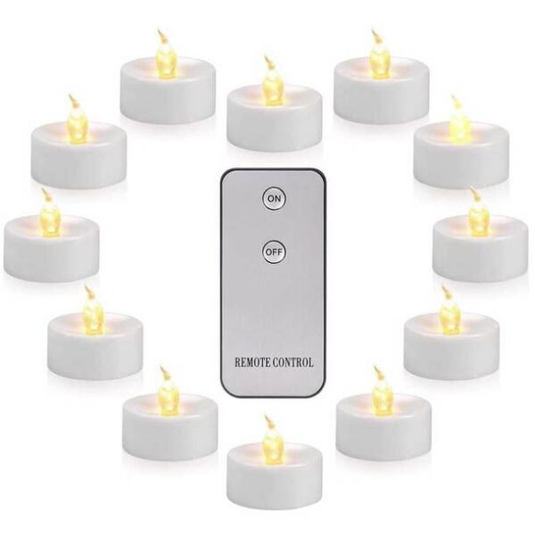 04_31820 Remote Control Tea Lights (Set of 12)