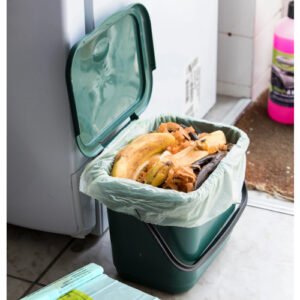 CW Food Caddy 1 with Ribbon Cromwell Compostable Food Waste Liner - Green - 7L - Case of 2080