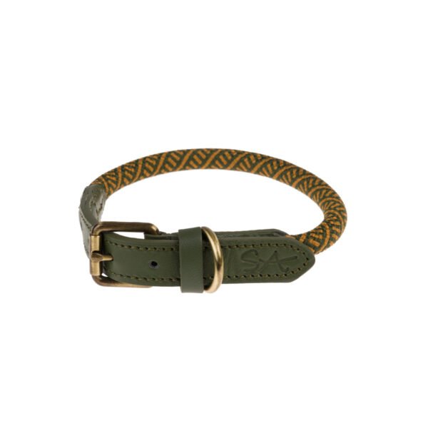 vprc10m-forest-green-collar-rope-medium-2-cut-out-high-res-square Woof Leather Dog Collar